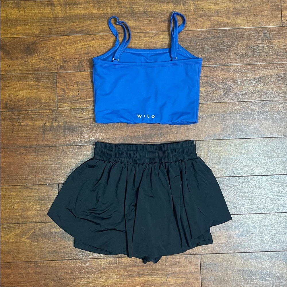 Wilo sports bra & Black Shorts - Activewear Set